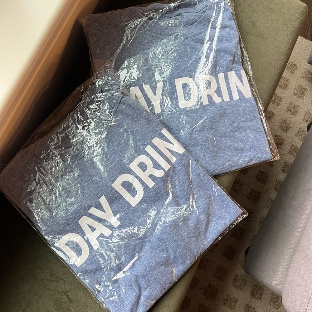 DAY DRINK Blue Graphic Tee (Set of 2)